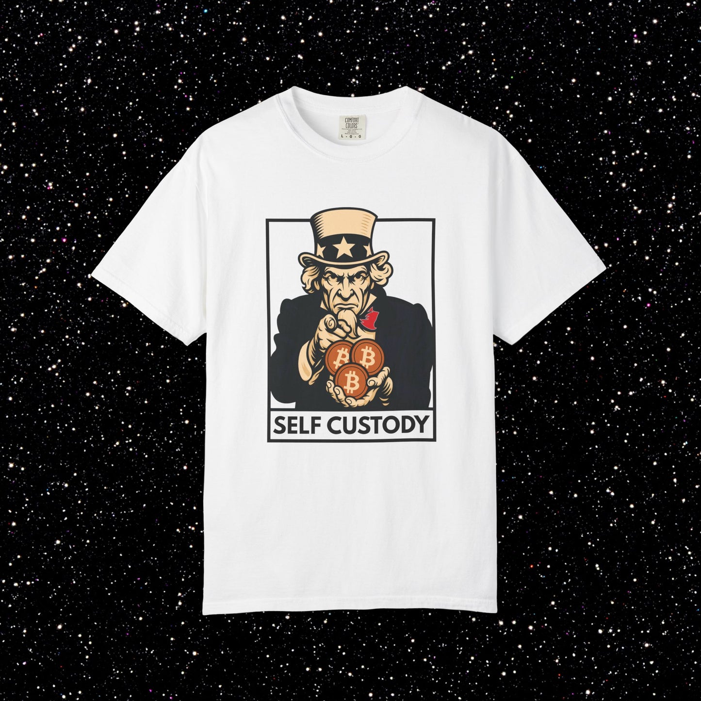 SELF CUSTODY Uncle Sam Bitcoin Tee