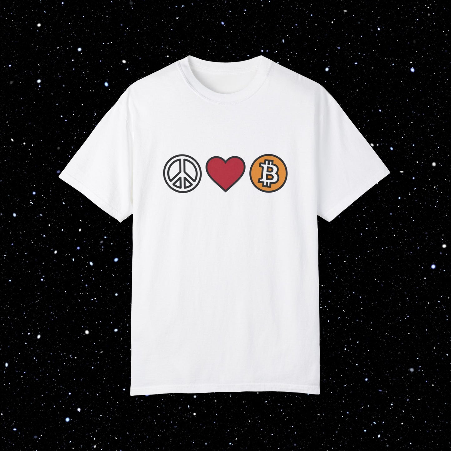 Peace, Love & Bitcoin Tee Shirt