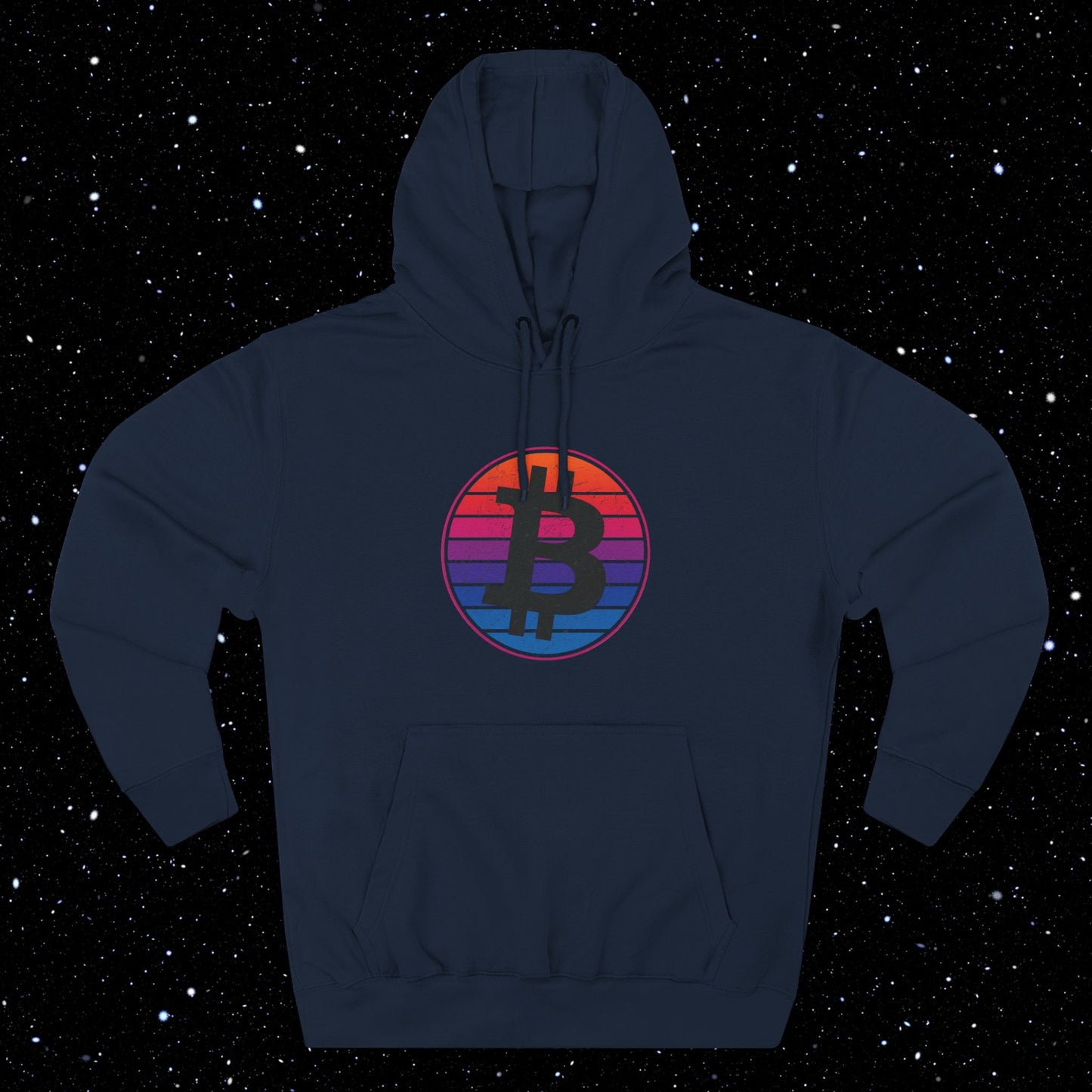 Bitcoin Synthwave Sunset Hoodie