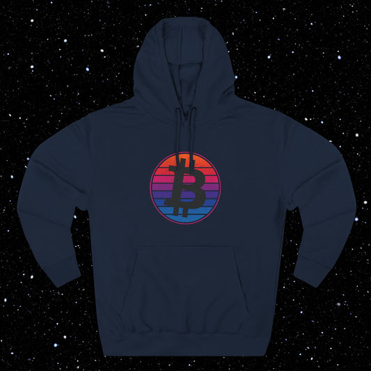 Bitcoin Synthwave Sunset Hoodie