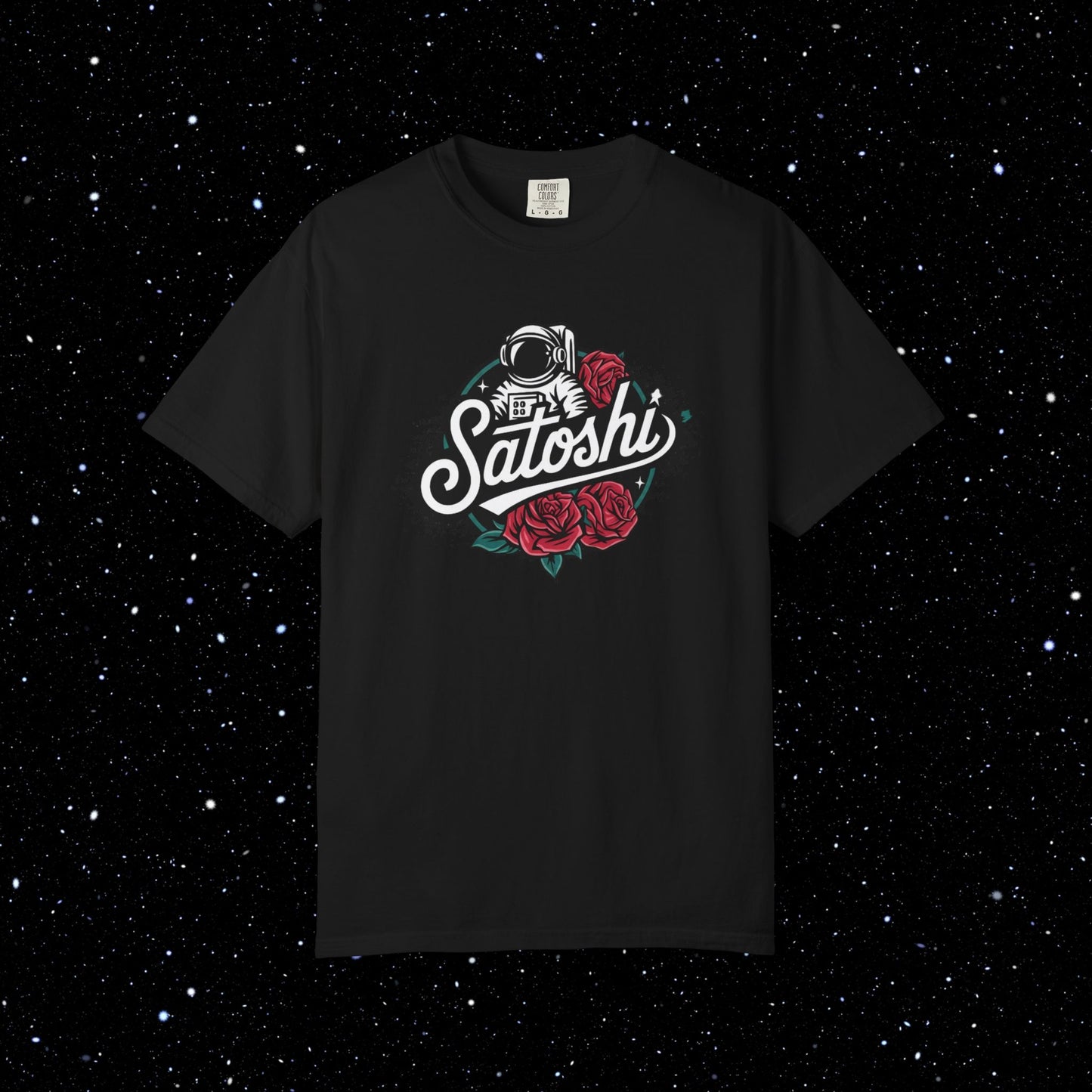 Satoshi Astro Roses Bitcoin Tee