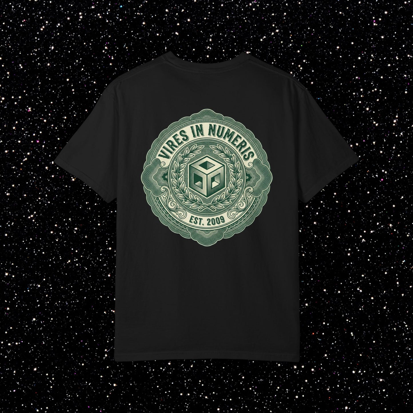 Sound Money Crest T-Shirt – Vires in Numeris Back Print | Bitcoin Opsec Tee