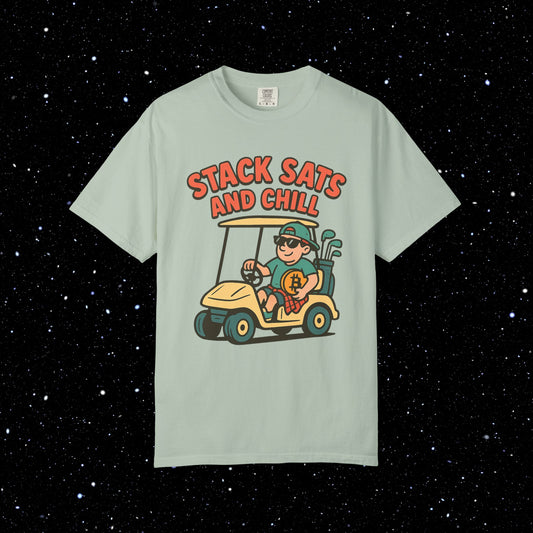 Stack sats and chill golf tee