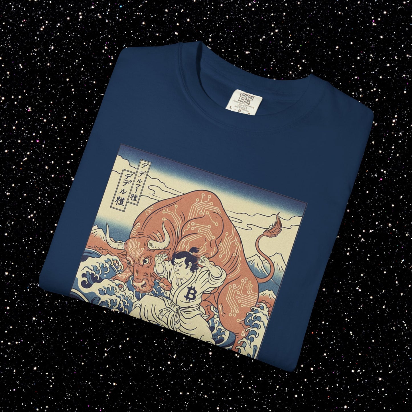 Bitcoin Bull vs Bear Samurai T-Shirt | Ukiyo-e Art Tee