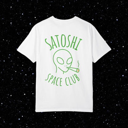 Satoshi Space Club Line Art Backprint Tee