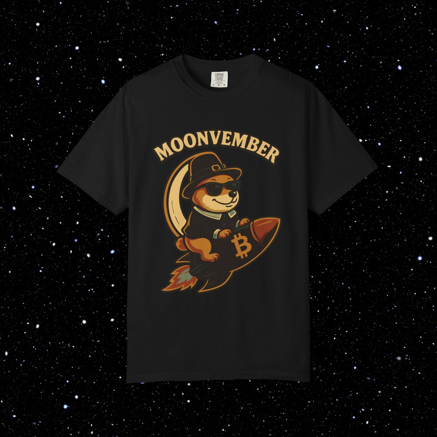 Moonvember Rocket Doge Bitcoin Tee