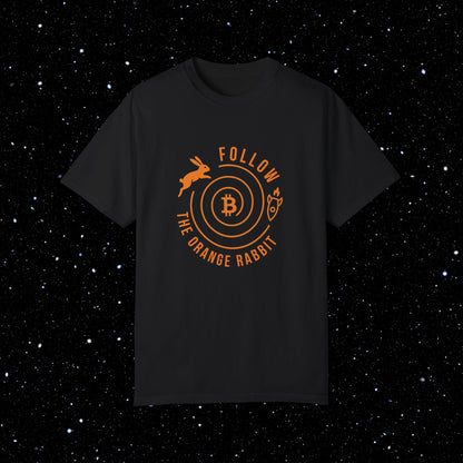Follow the Orange Rabbit Bitcoin Comfort Colors Tee Shirt