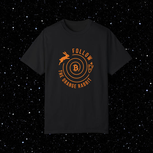 Follow the Orange Rabbit Bitcoin Comfort Colors Tee Shirt