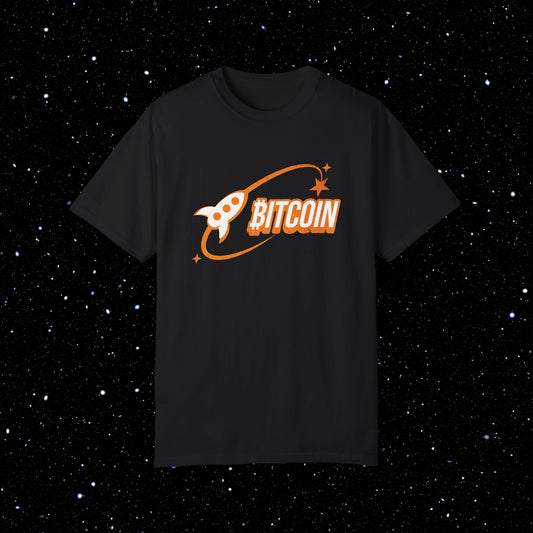 Bitcoin Space Comfort Colors Tee Shirt