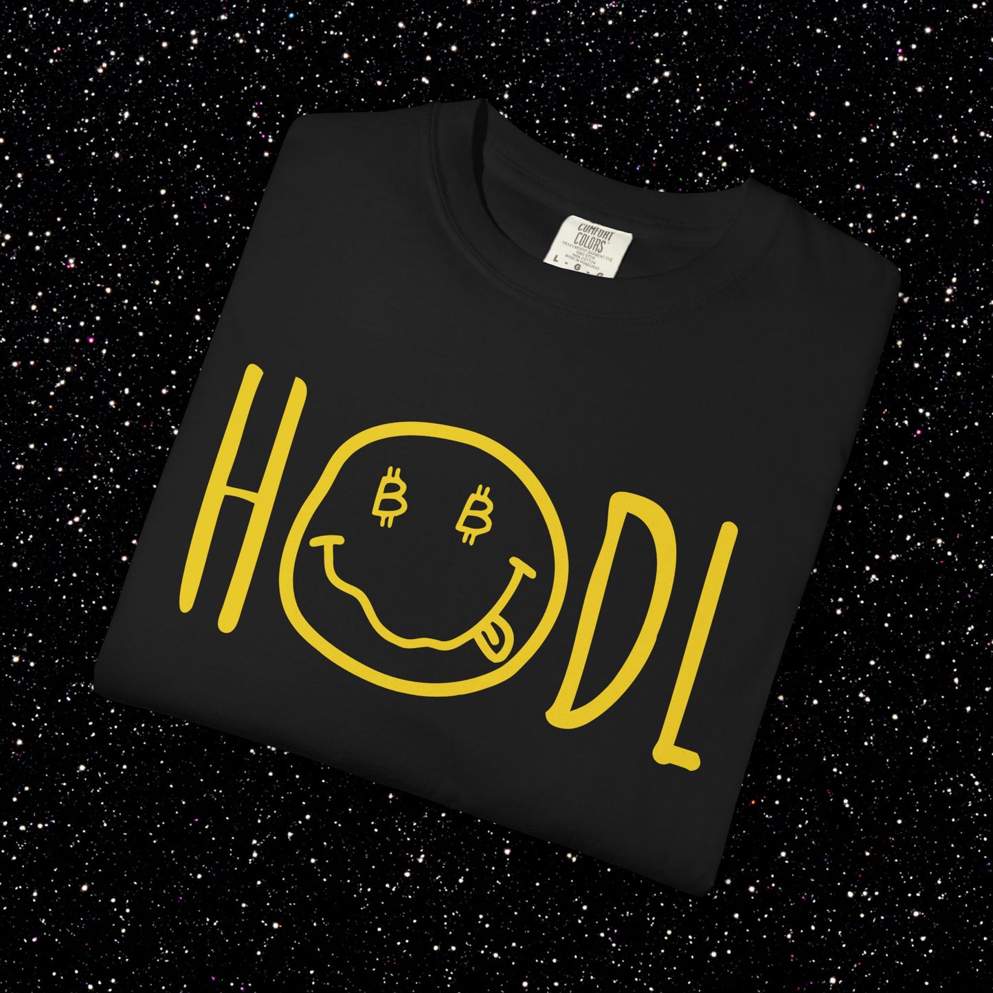 HODL Smiley Line Art Bitcoin Tee