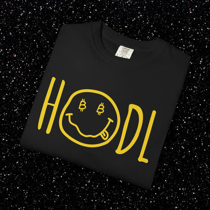 HODL Smiley Line Art Bitcoin Tee