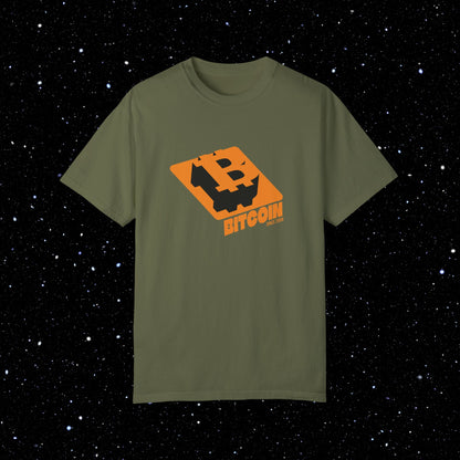 Bitcoin Block Comfort Colors Tee Shirt