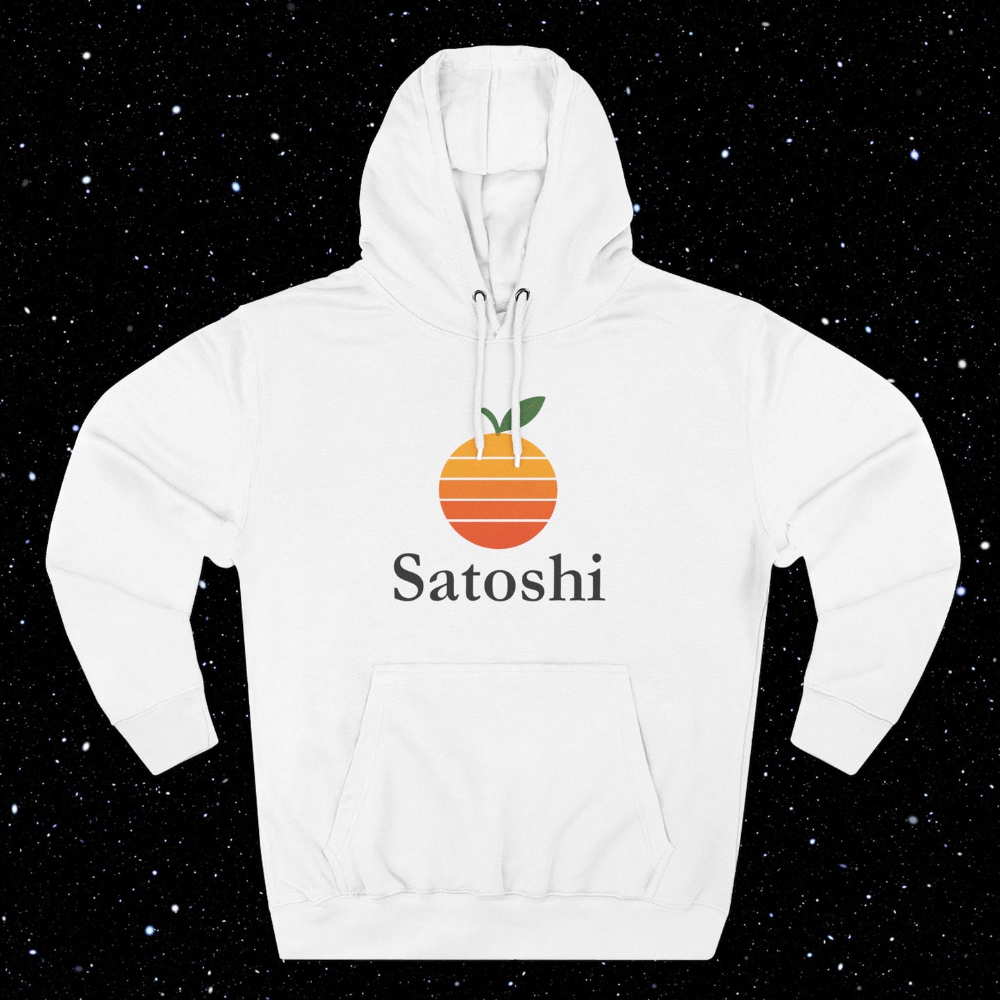 Satoshi Think Different Orange Fleece Hoodie