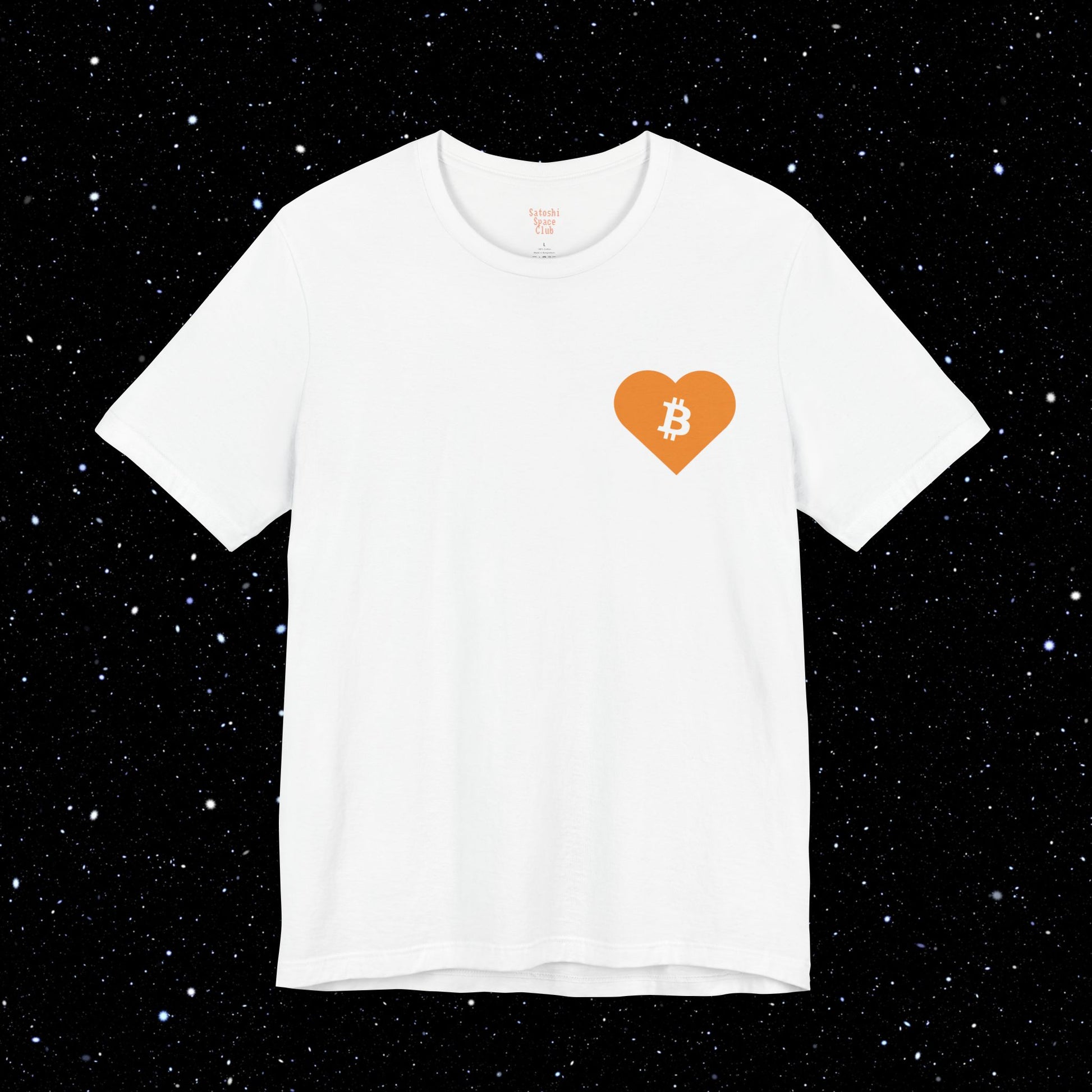 Bitcoin Heart T Shirt White