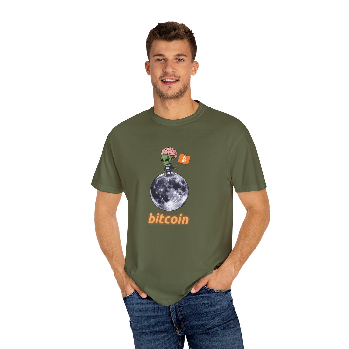 Alien Moon Bitcoin Comfort Colors Tee Shirt