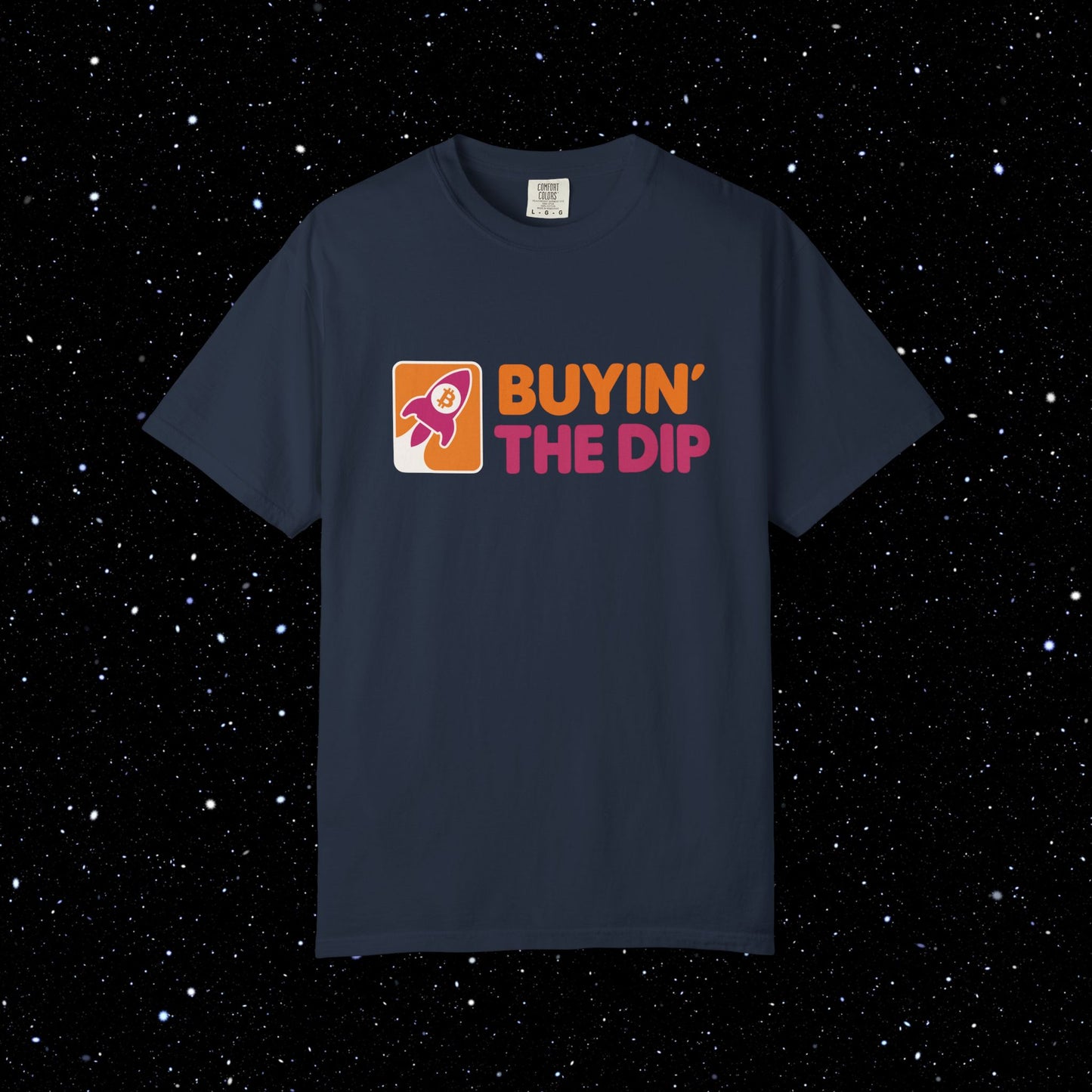 Buyin' the Dip Bitcoin Rocket Tee Shirt