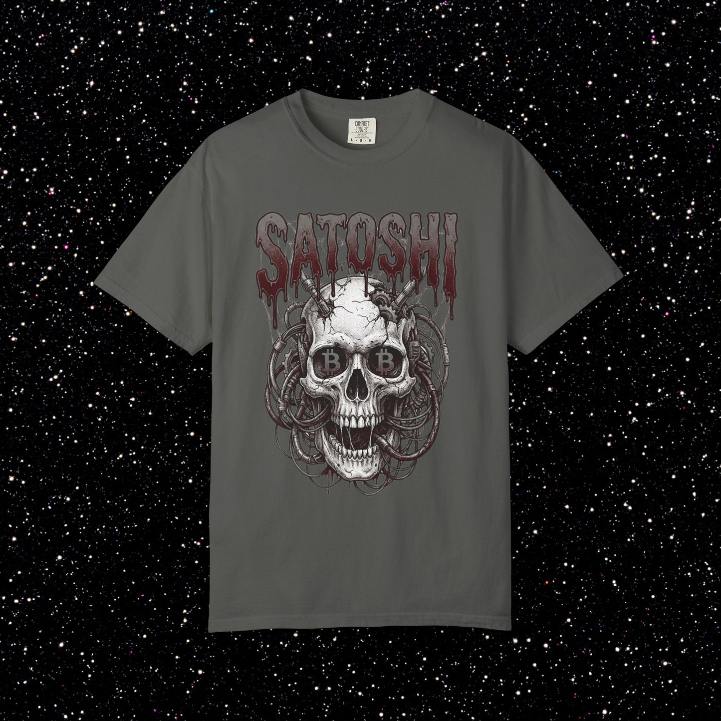 Satoshi Skull Cyberpunk Tee