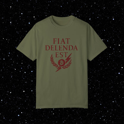 Fiat Delenda Est - Bitcoin Comfort Colors Tee Shirt