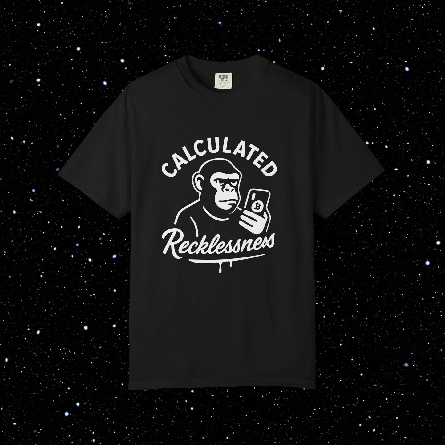 Calculated Recklessness Ape Bitcoin Tee 🦍⚡