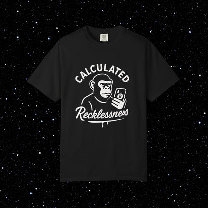 Calculated Recklessness Ape Bitcoin Tee 🦍⚡