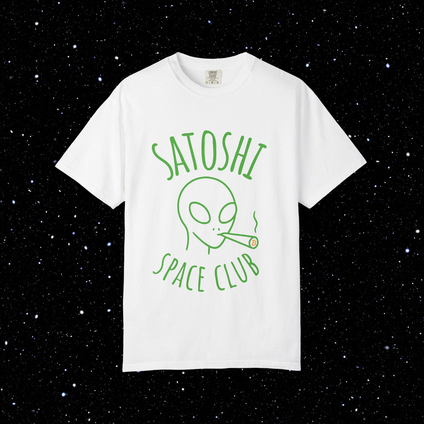 Satoshi Space Club – Alien Line Art Tee
