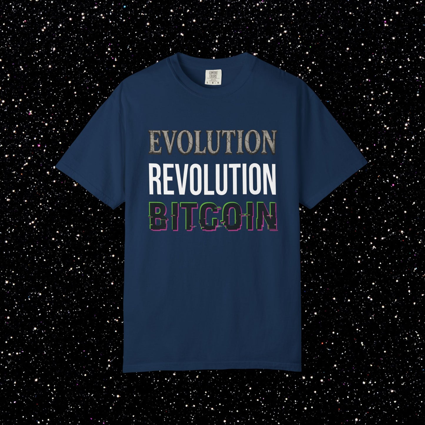 Evolution Revolution Bitcoin T-Shirt | Bitcoin Statement Tee