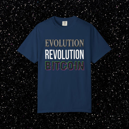Evolution Revolution Bitcoin T-Shirt | Bitcoin Statement Tee