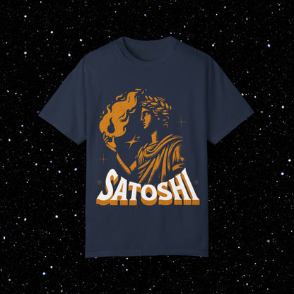 Satoshi Keeper of The Flame Comfort Colors Bitcoin Tee Shirt