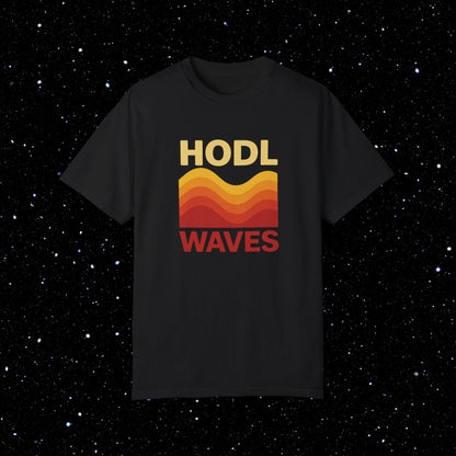 HODL Waves Comfort Colors Bitcoin Tee Shirt