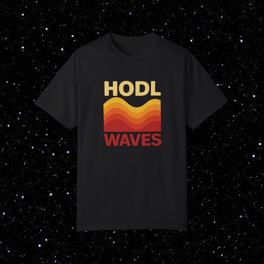 HODL Waves Comfort Colors Bitcoin Tee Shirt