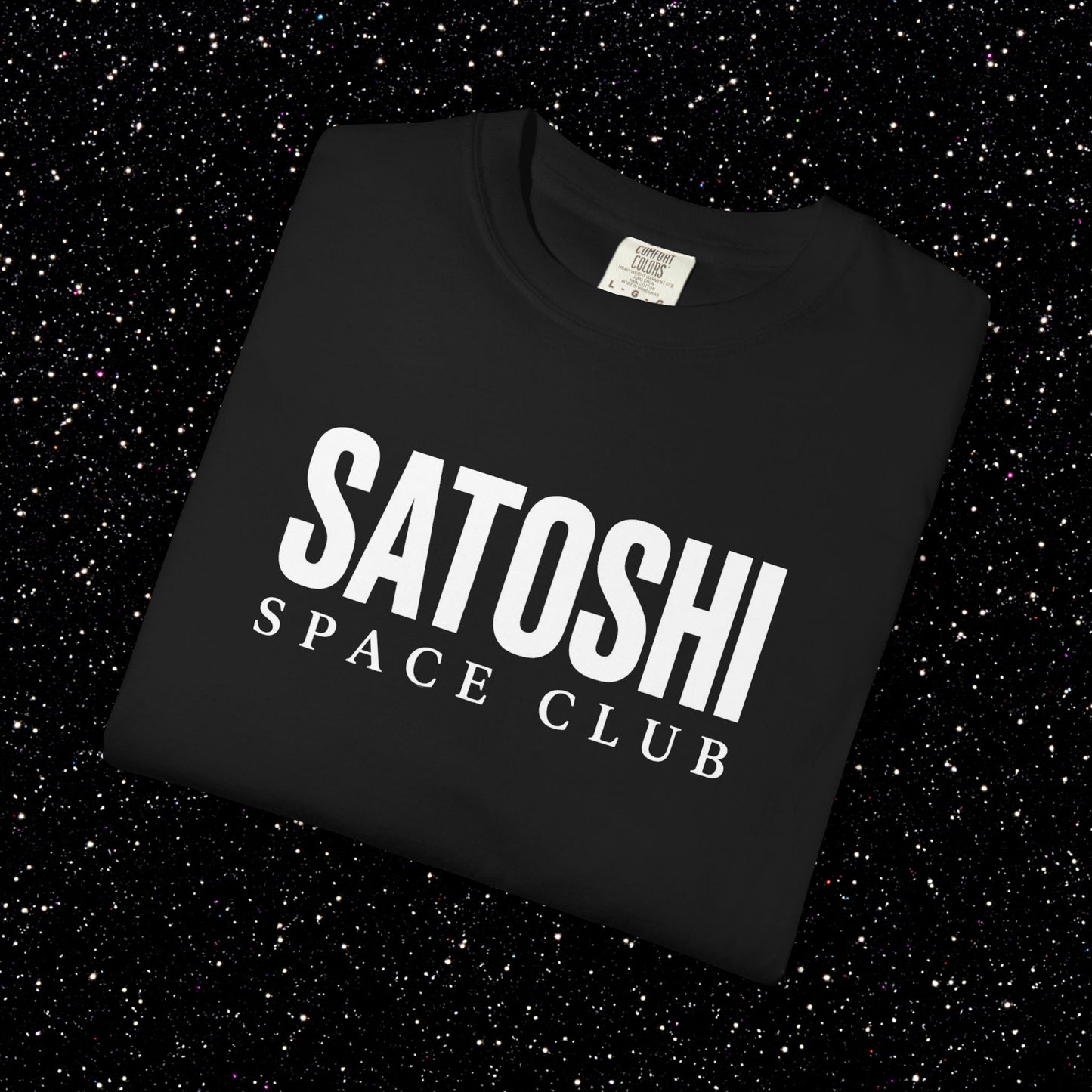 Satoshi Space Club T-Shirt | Minimal Bitcoin Space Logo Tee