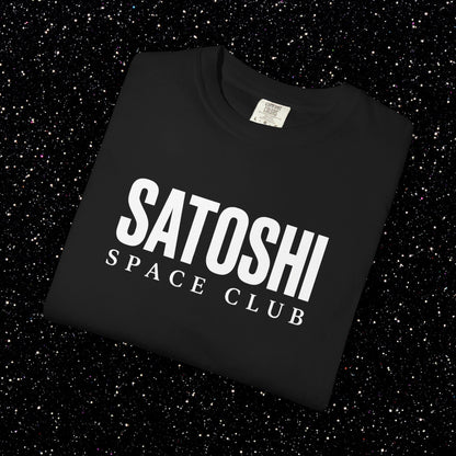 Satoshi Space Club T-Shirt | Minimal Bitcoin Space Logo Tee