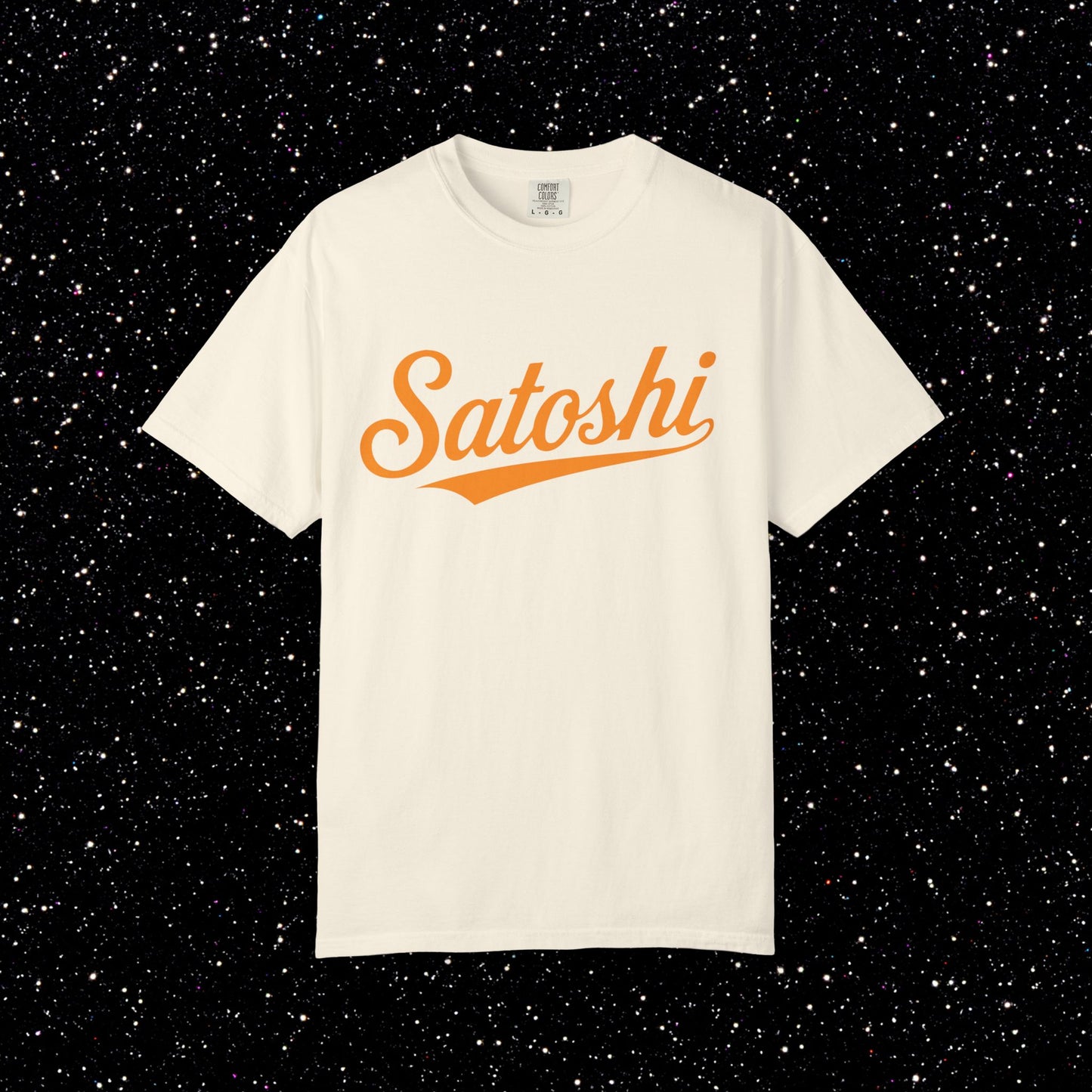 Satoshi Baseball Script Tee