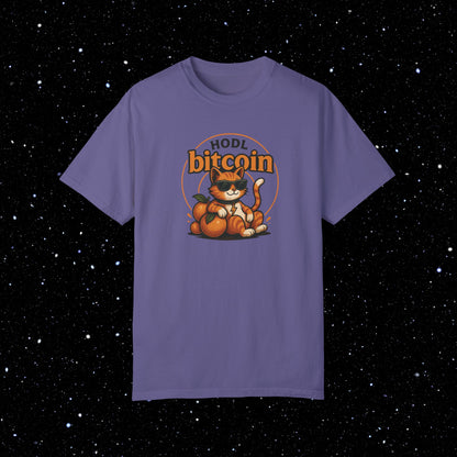 Orange Cat Bitcoin Comfort Colors Tee Shirt
