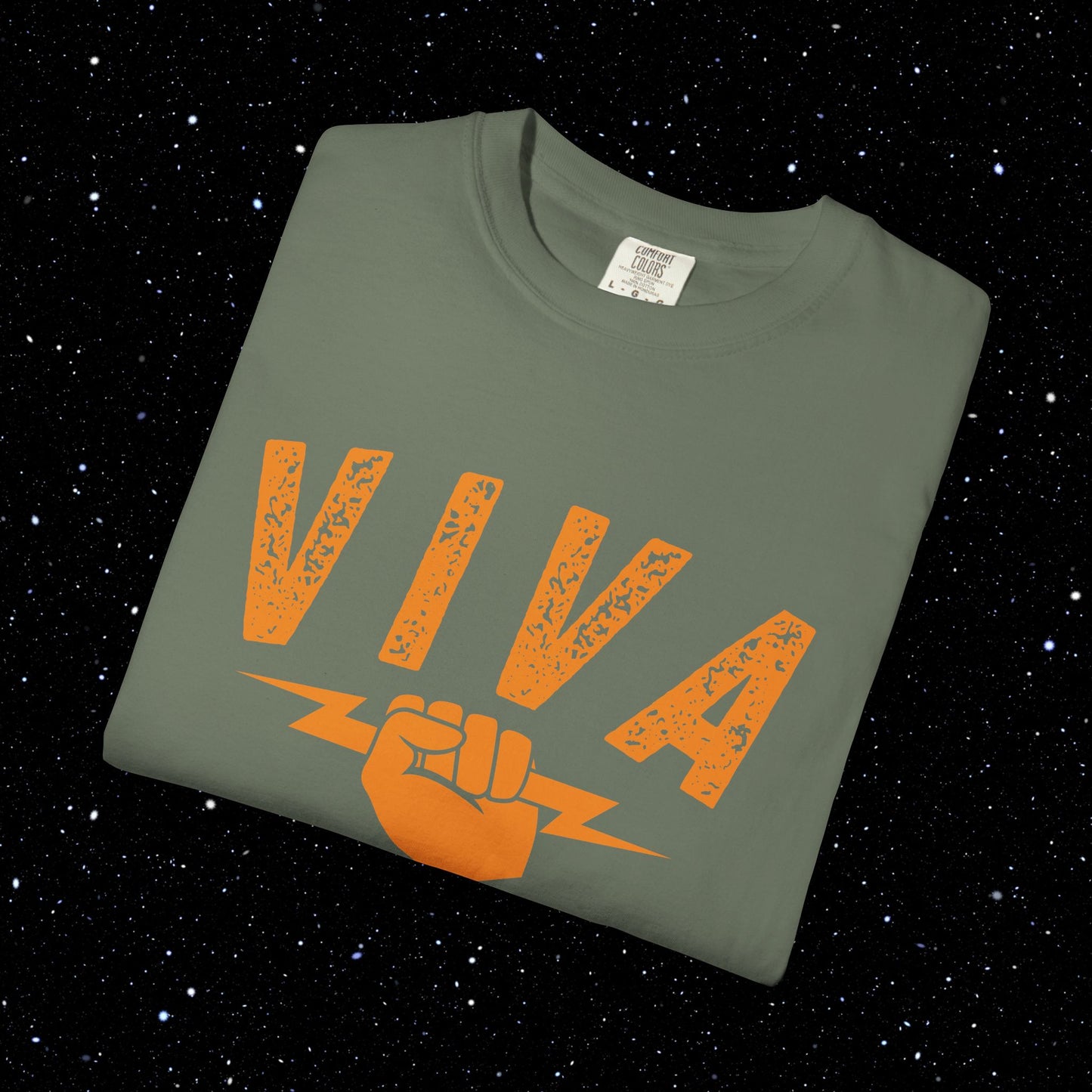 VIVA BTC Front Print Lightning Rod - Comfort Colors Bitcoin Shirt