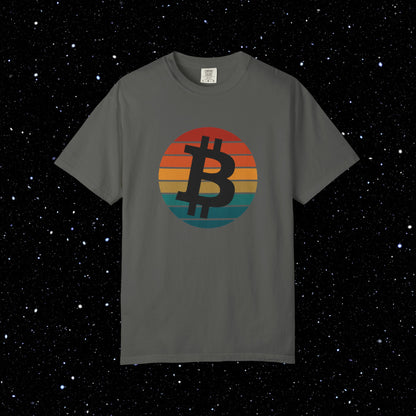 Bitcoin Retro Sunset Surf Tee