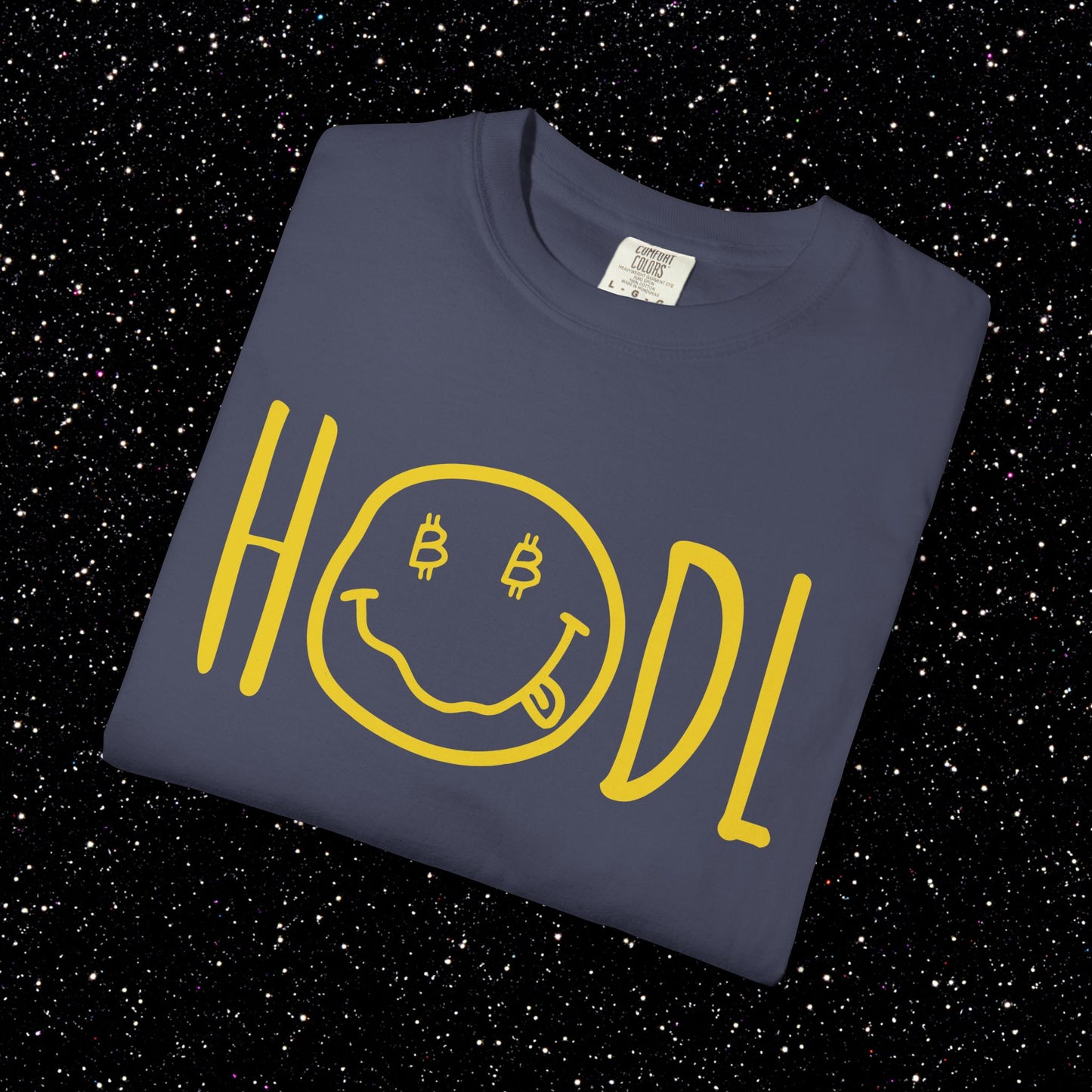 HODL Smiley Line Art Bitcoin Tee