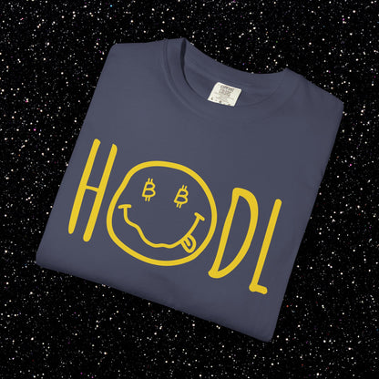 HODL Smiley Line Art Bitcoin Tee