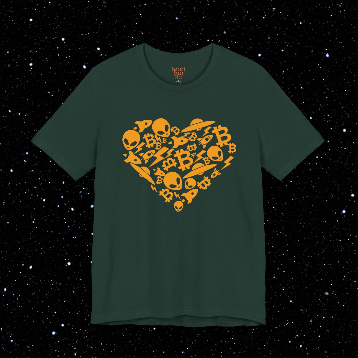 Bitcoin Alien Heart T-Shirt