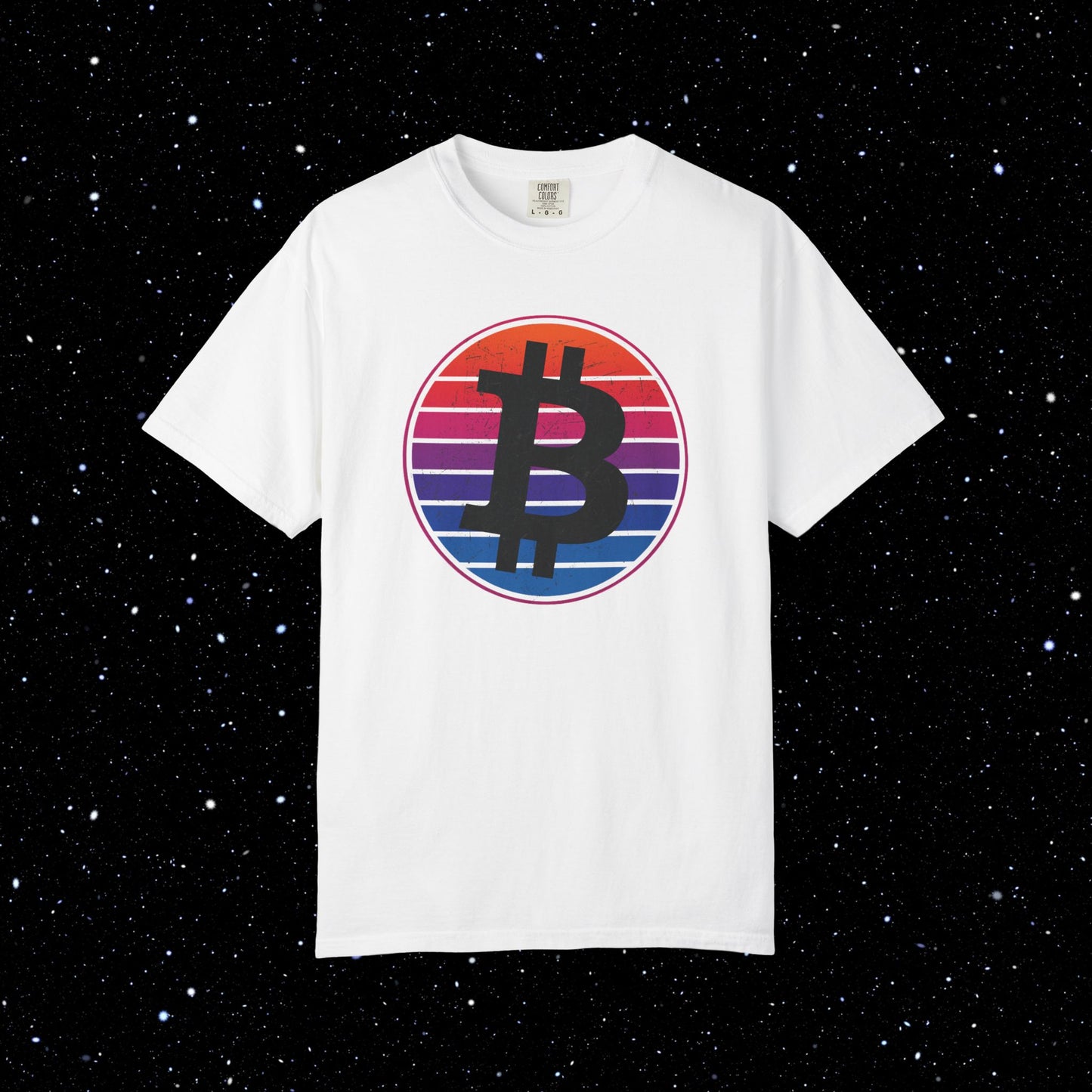 Bitcoin Synthwave Sunset Tee