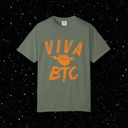 VIVA BTC Front Print Lightning Rod - Comfort Colors Bitcoin Shirt