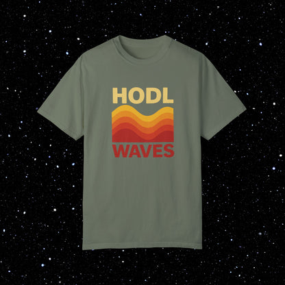 HODL Waves Comfort Colors Bitcoin Tee Shirt