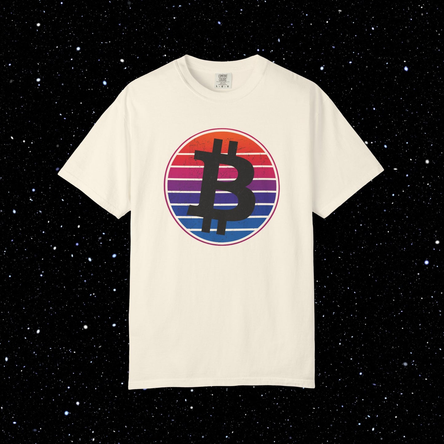 Bitcoin Synthwave Sunset Tee