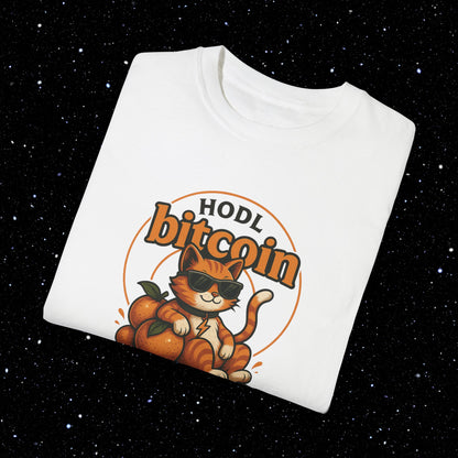 Orange Cat Bitcoin Comfort Colors Tee Shirt
