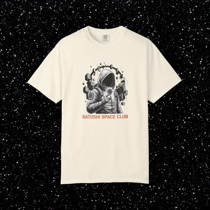 Satoshi Space Club Astronaut T-Shirt | Bitcoin Explorer Graphic Tee