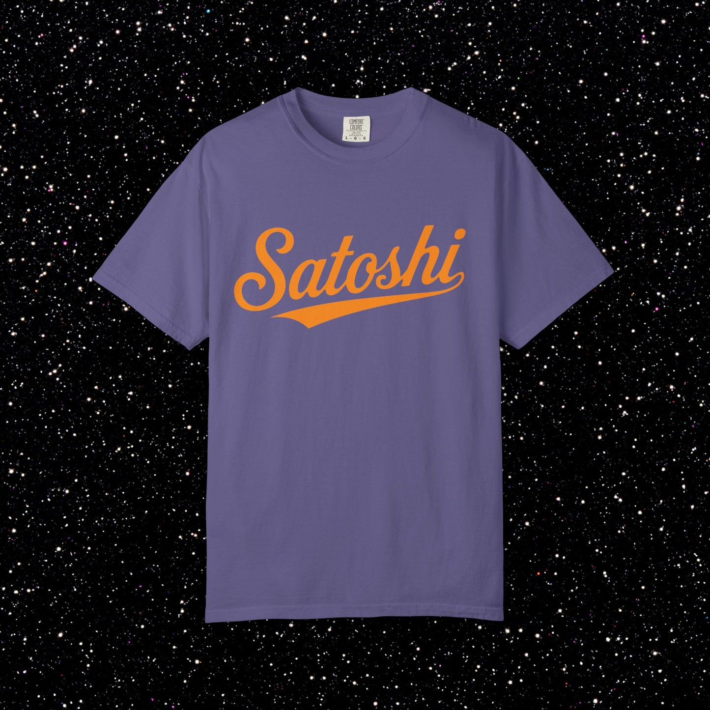Satoshi Baseball Script Tee