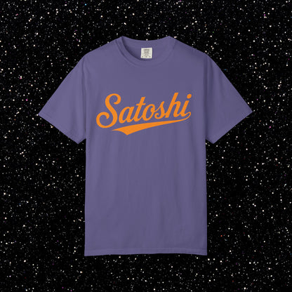 Satoshi Baseball Script Tee