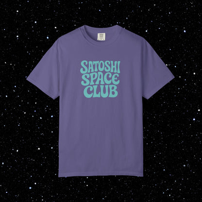 Satoshi Space Club - Groovy Bitcoin Comfort Colors Tee Shirt