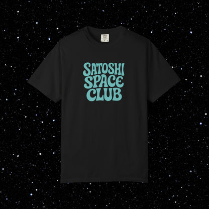 Satoshi Space Club - Groovy Bitcoin Comfort Colors Tee Shirt