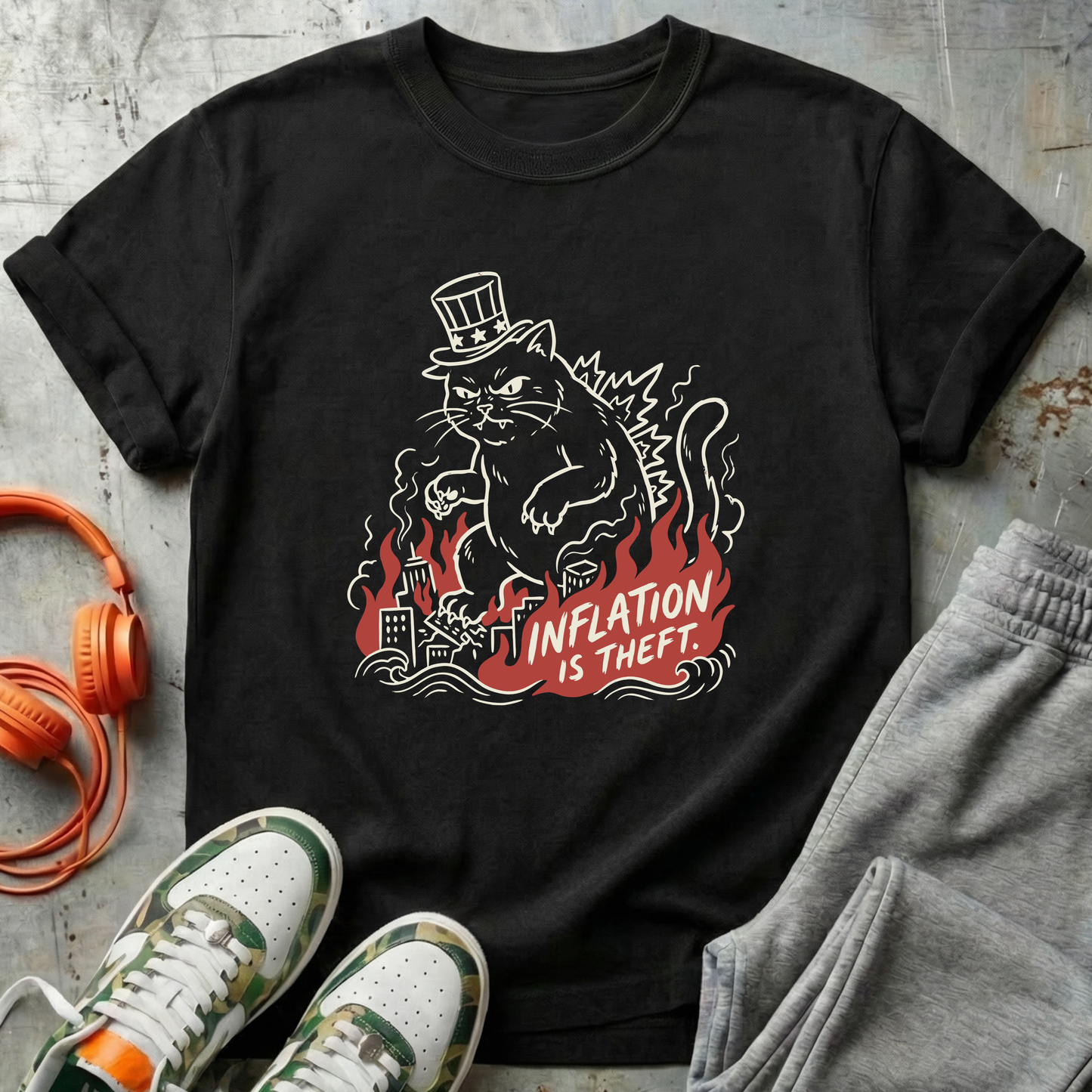 Inflation Is Theft Catzilla
